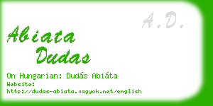 abiata dudas business card